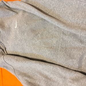 Nike Light Gray Pullover Hoodie with Black Swoosh